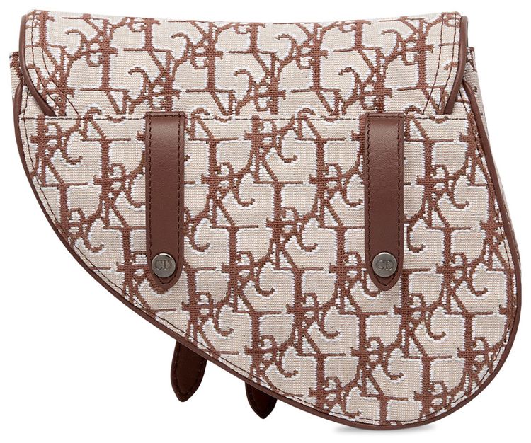 Dior x Cactus Jack Oblique Jacquard Mini Saddle Bag Coffee