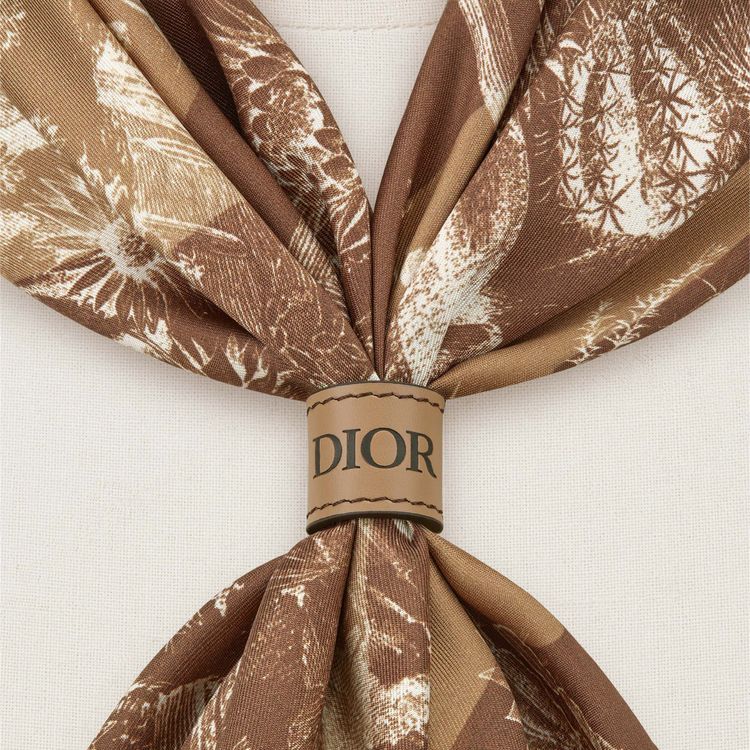 Dior x Cactus Jack Bandana Coffee BrownWhite