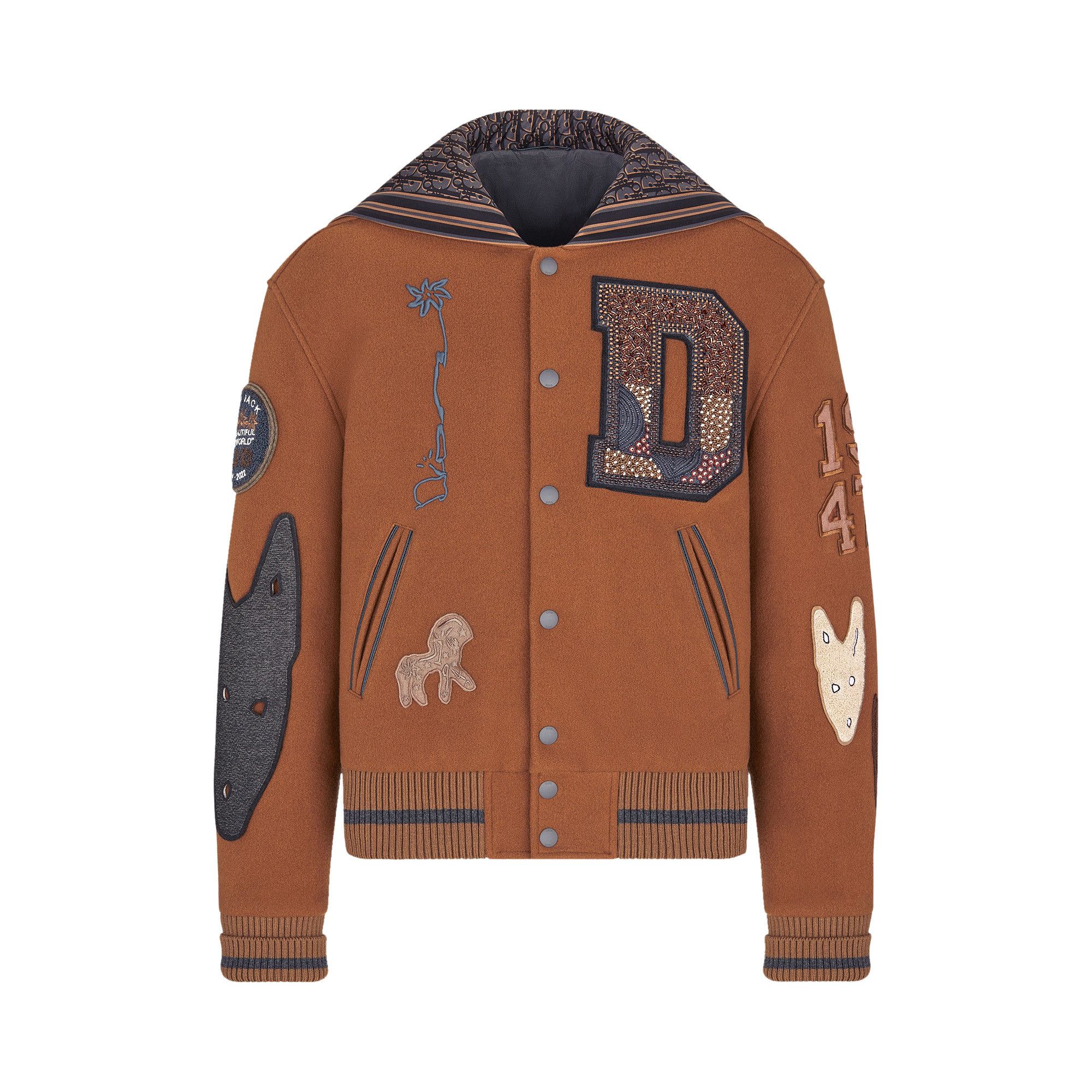 Buy Dior x Cactus Jack Baseball Blouson 'Coffee Brown