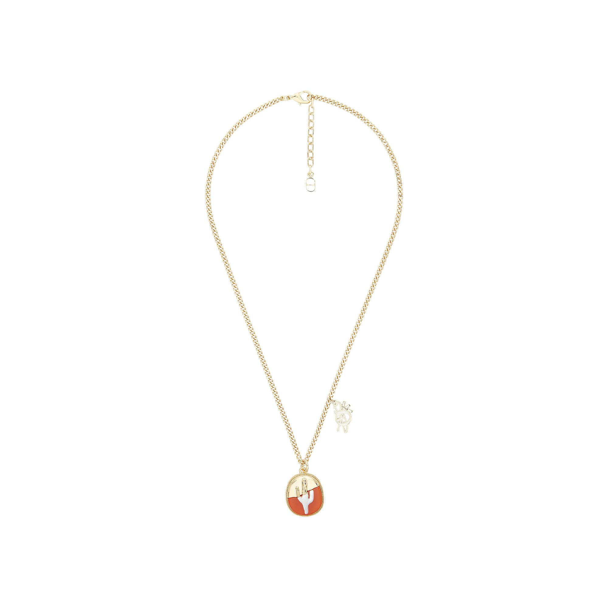 Buy Dior x Cactus Jack Pendant Necklace 'Gold/Orange/White Buy Dior x Cactus Jack Pendant Necklace 'Gold/Orange/White