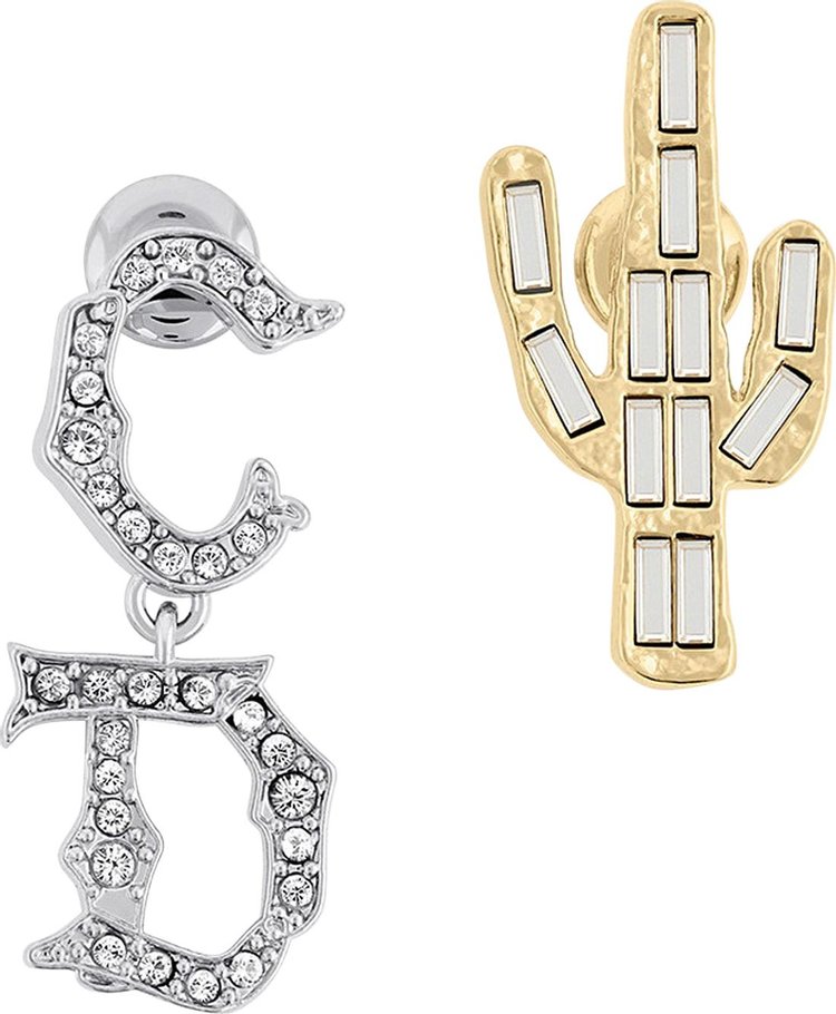 Dior x Cactus Jack Earrings 'Silver/Gold'
