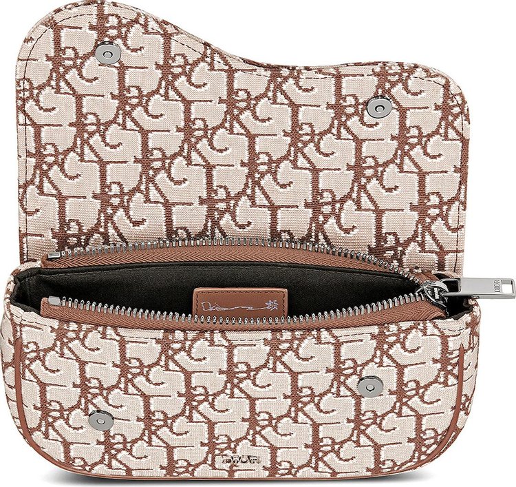 Dior x Cactus Jack Oblique Jacquard Saddle Arm Pouch Coffee