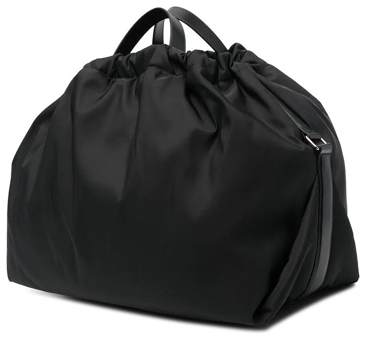 Alexander McQueen Large Drawstring Bag BlackOptic White