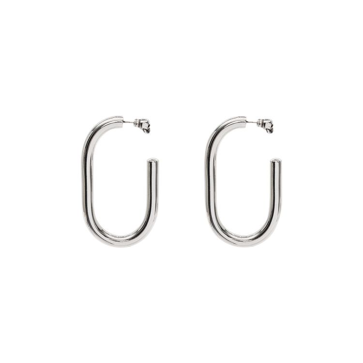 Alexander McQueen Oversize Hoops Silver