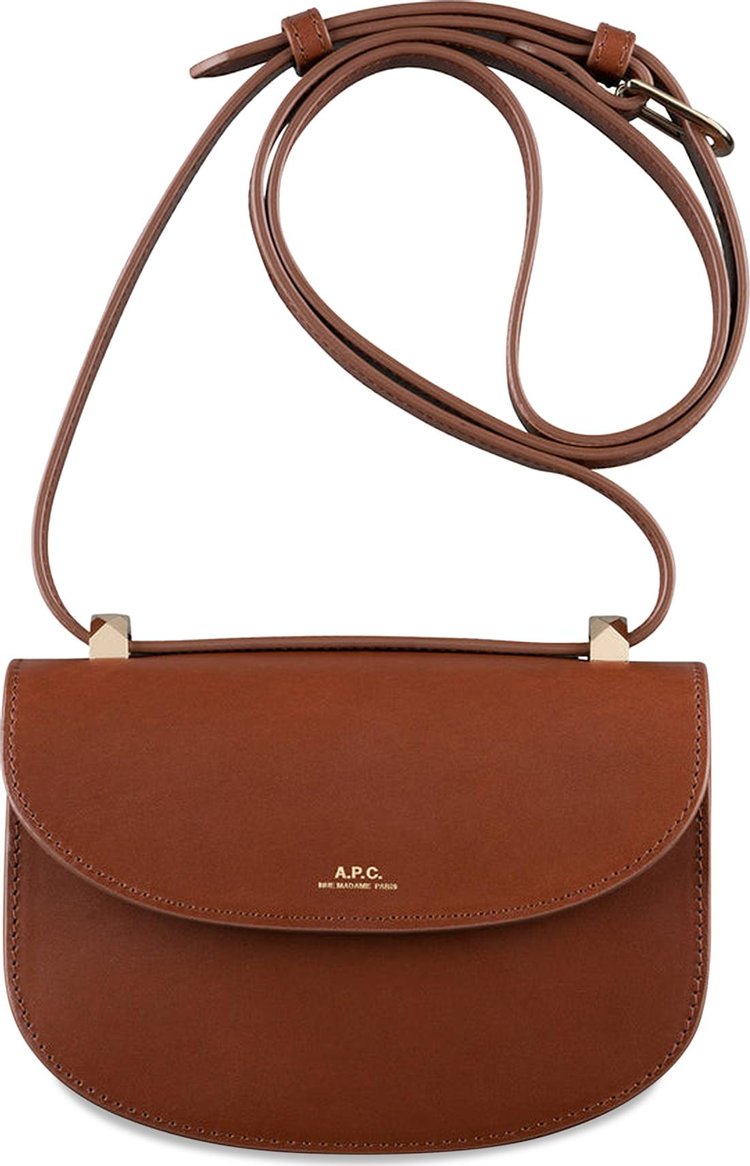 A.P.C. Mini Geneve On Strap Bags 'Brown'