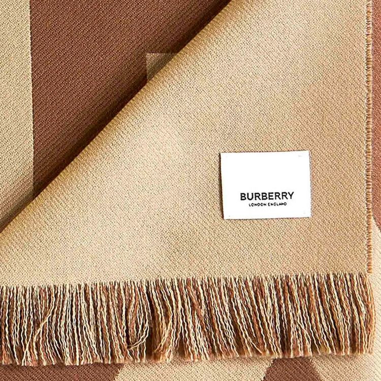 Burberry Half Mega Check Scarf Beige