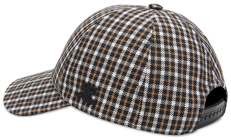 Courreges Mini Check Cap Black