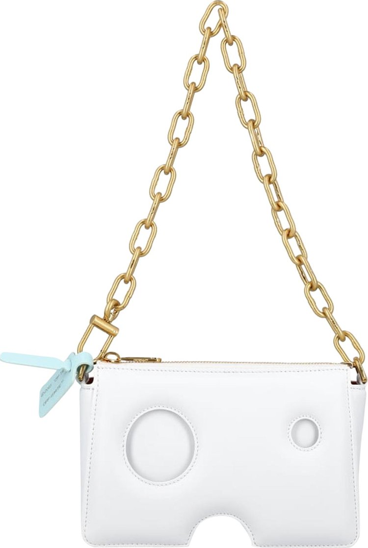 Burrow 15 Off White leather bag with holes