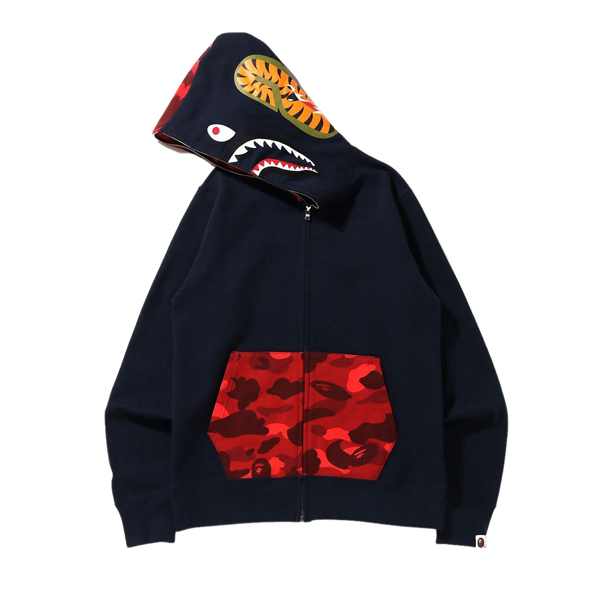 Bape color camo shark full zip hoodie blue discount