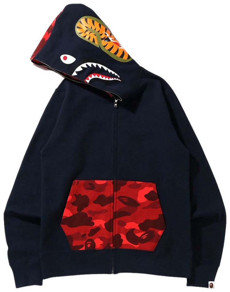 BAPE Color Camo Shark Full Zip Hoodie Navy