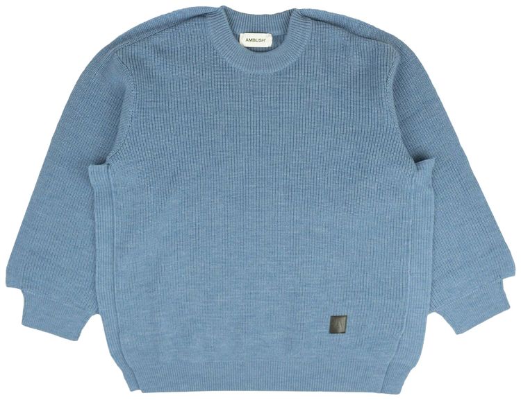 Ambush Fin Knit Pullover Sweater Blue
