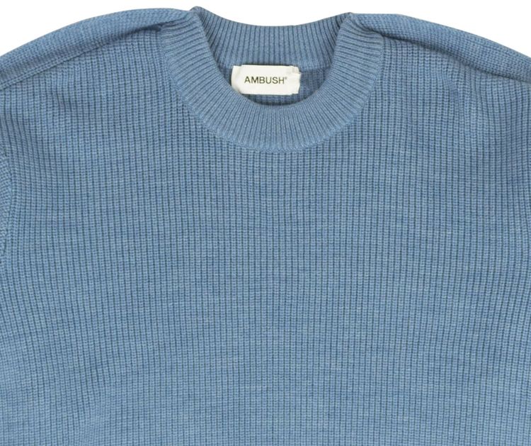 Ambush Fin Knit Pullover Sweater Blue