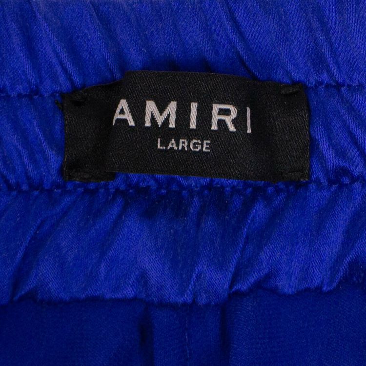 Amiri Silk Track Jogger Pants BlueWhite