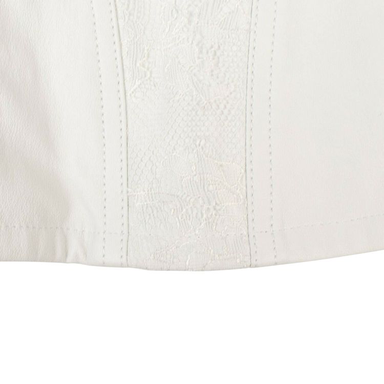 Amiri Leather And Lace Corset Top White