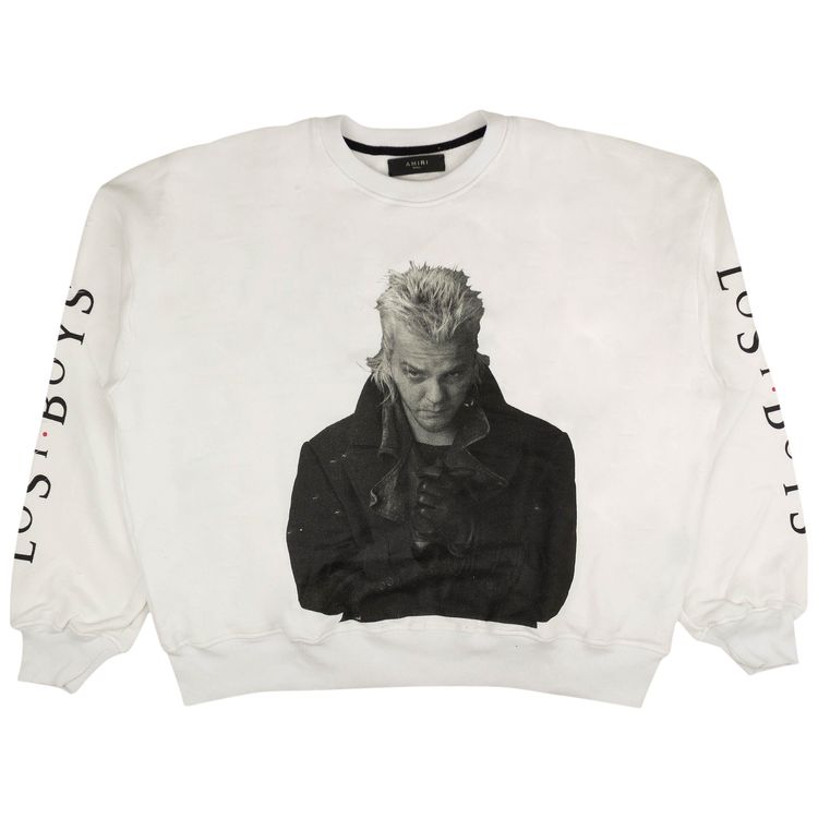 Amiri Lost Boys Loose Fit Crewneck Sweatshirt White