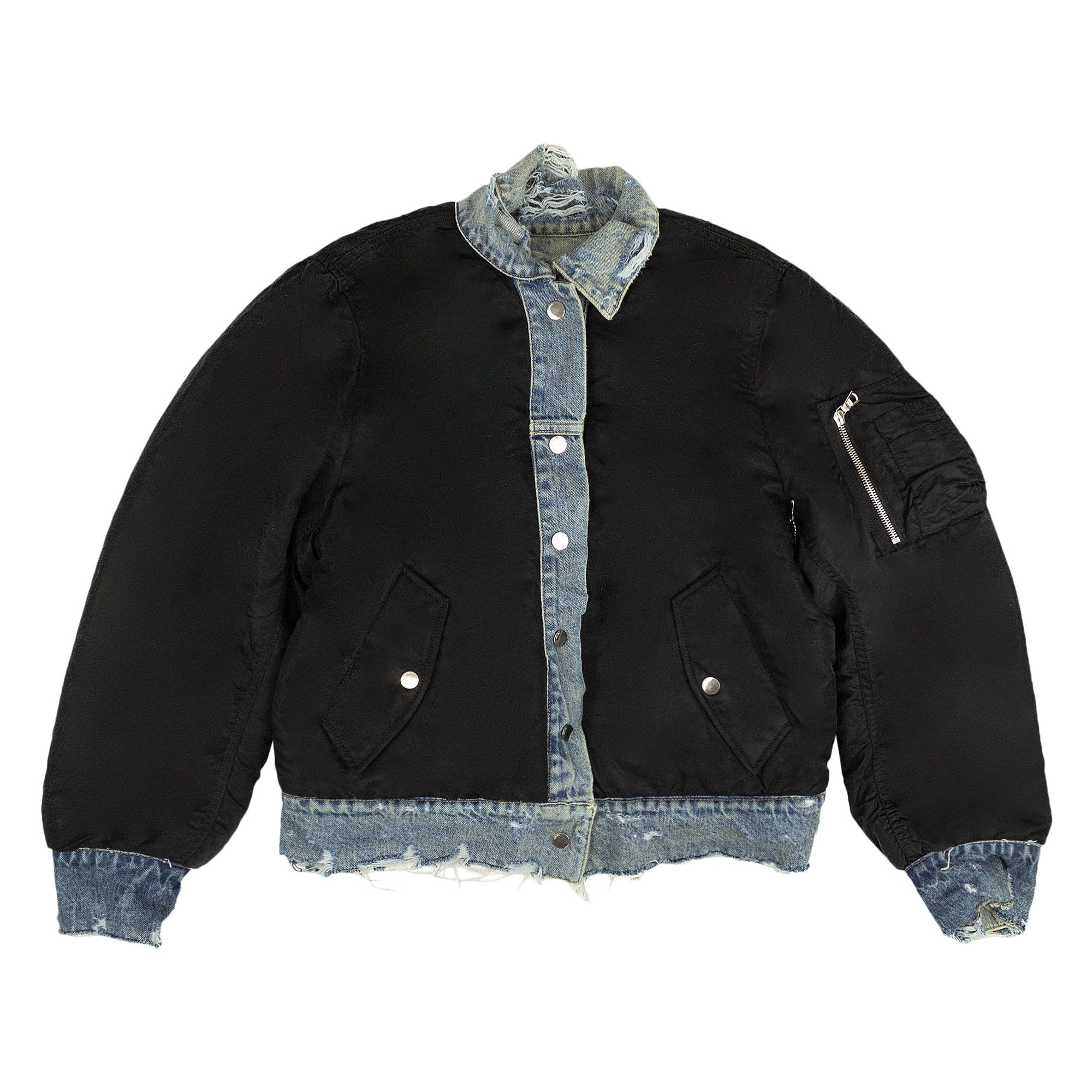 Buy Amiri Denim Reverse Trucker Bomber Jacket Blue WORTB