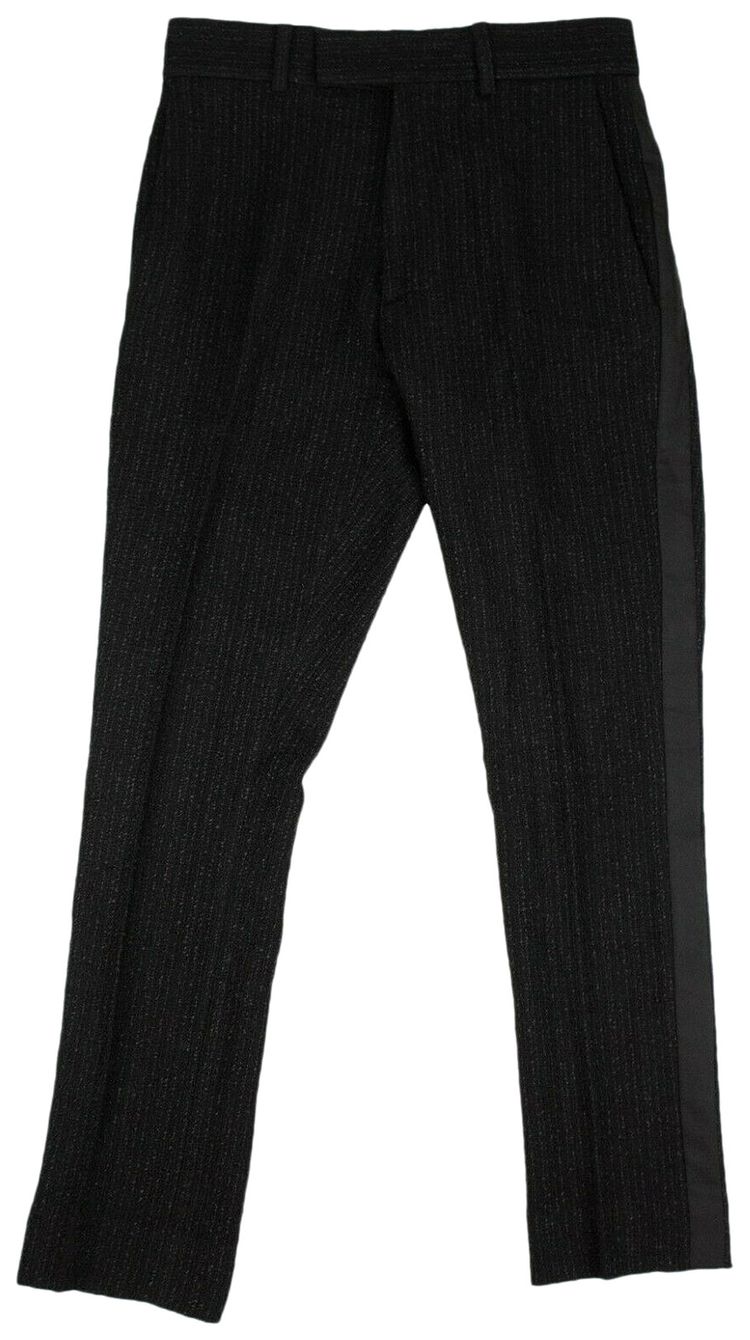 Amiri Wool Boucle Skinny Cropped Track Pants Black