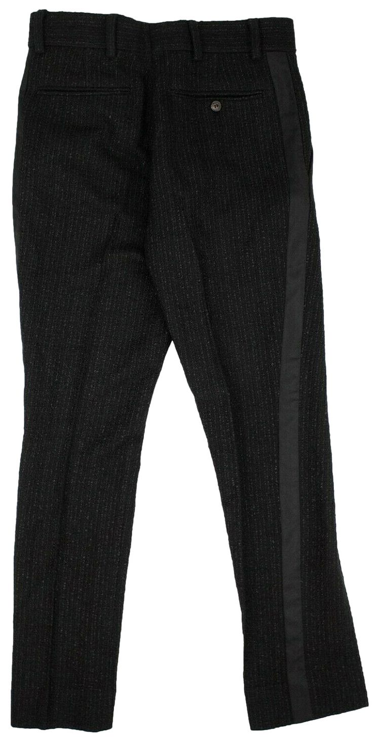 Amiri Wool Boucle Skinny Cropped Track Pants Black