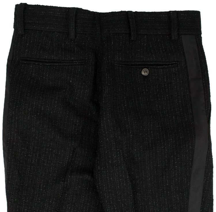 Amiri Wool Boucle Skinny Cropped Track Pants Black