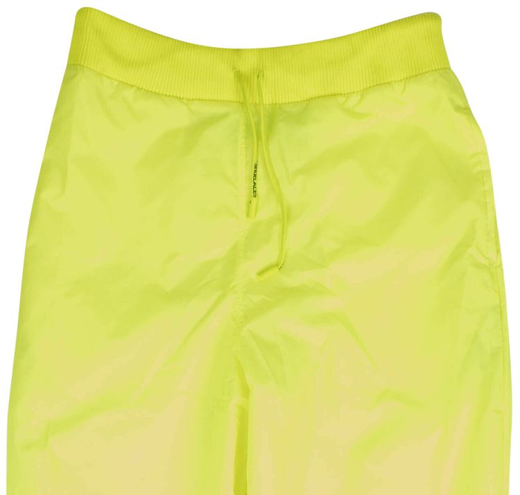 Off White High Waisted Trousers Neon Yellow