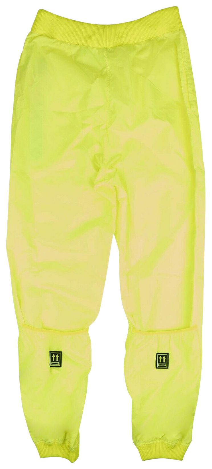 Off White High Waisted Trousers Neon Yellow