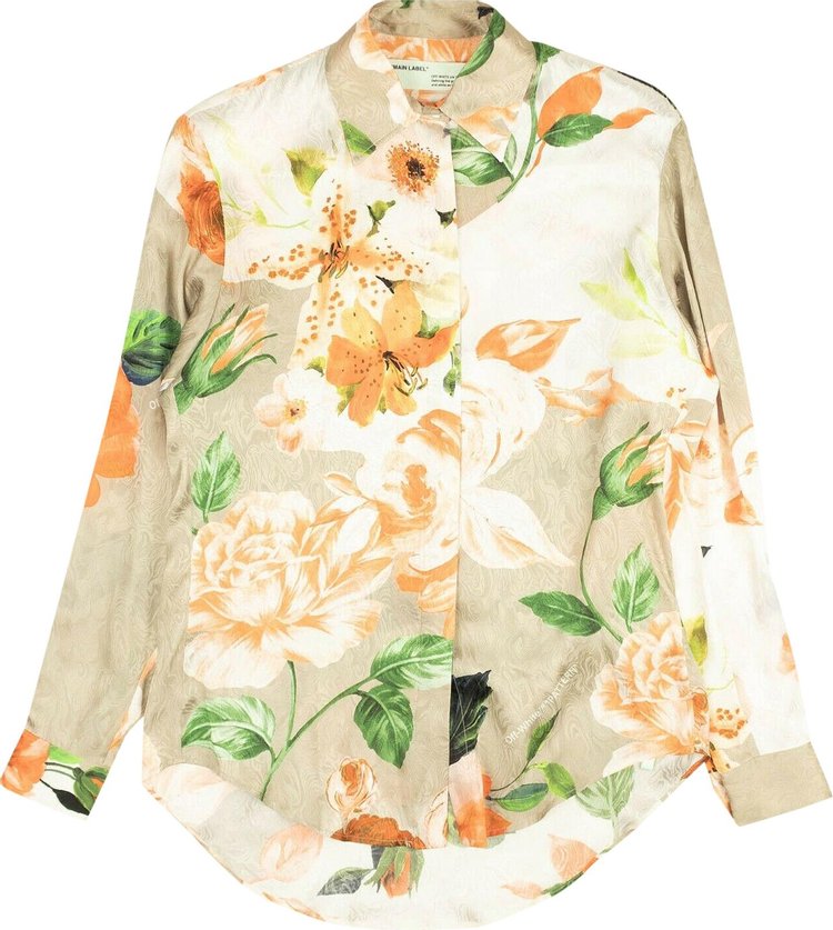 Off-White Floral Silk Shirt 'Multicolor'