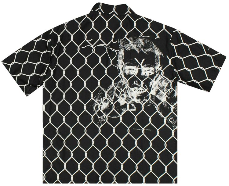 Off White Broken Fence Holiday Shirt Black