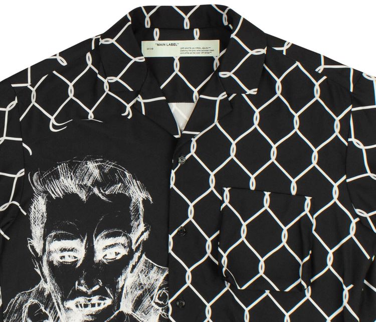Off White Broken Fence Holiday Shirt Black