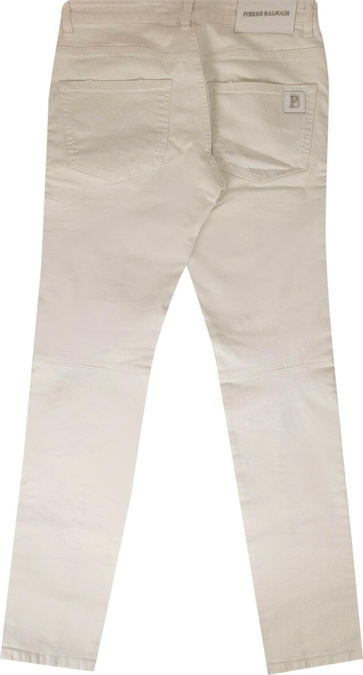 Balmain Distressed Jeans Pants White