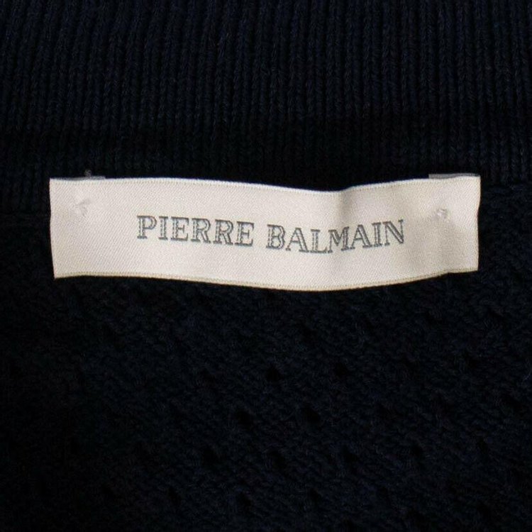 Balmain Anchor Knit Sweater Navy Blue