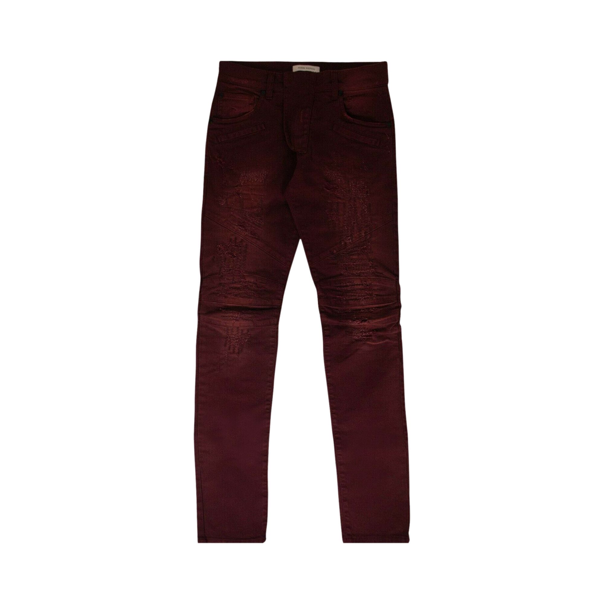 Burgundy shop distressed jeans