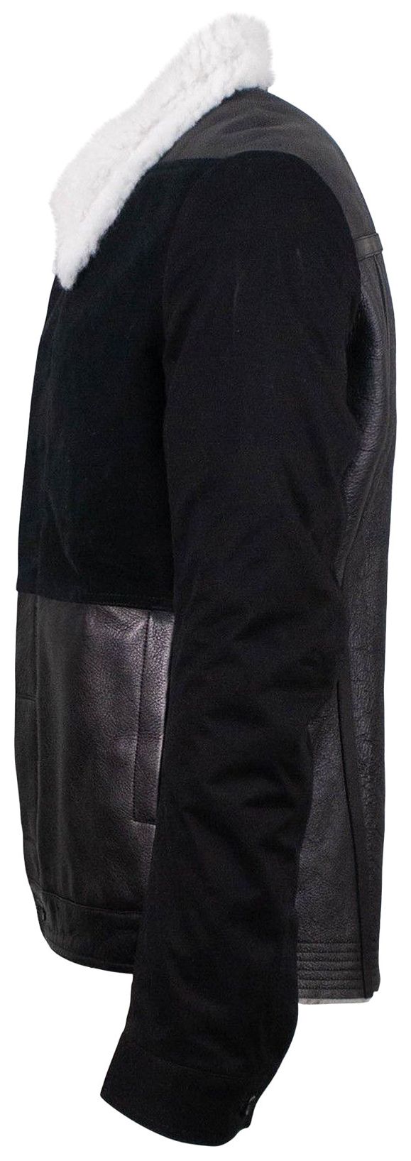 Rick Owens Sliced Worker Shearling Jacket Black