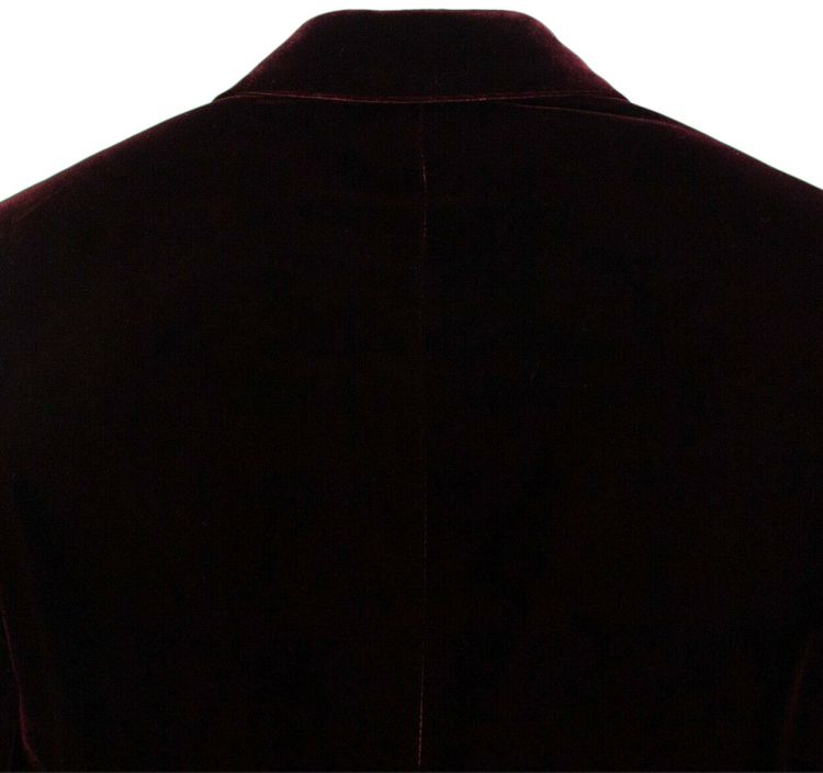 Saint Laurent Velvet Classic Suit Jacket Burgundy