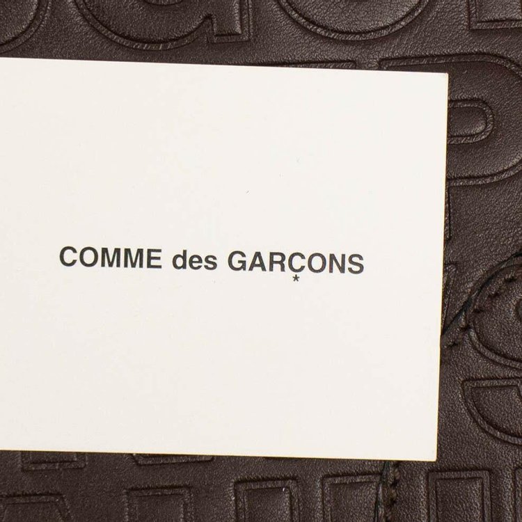 Comme des Garcons Wallet Letter Embossed Wallet Pouch Brown