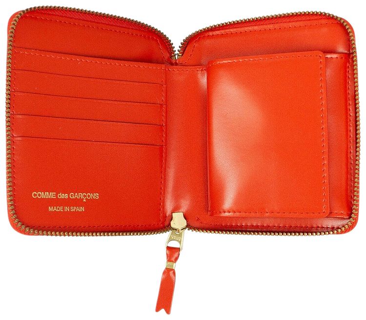 Comme des Garcons Wallet Number Embossed Square Wallet RedOrange