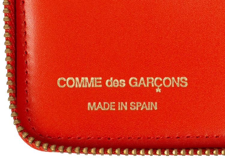Comme des Garcons Wallet Number Embossed Square Wallet RedOrange