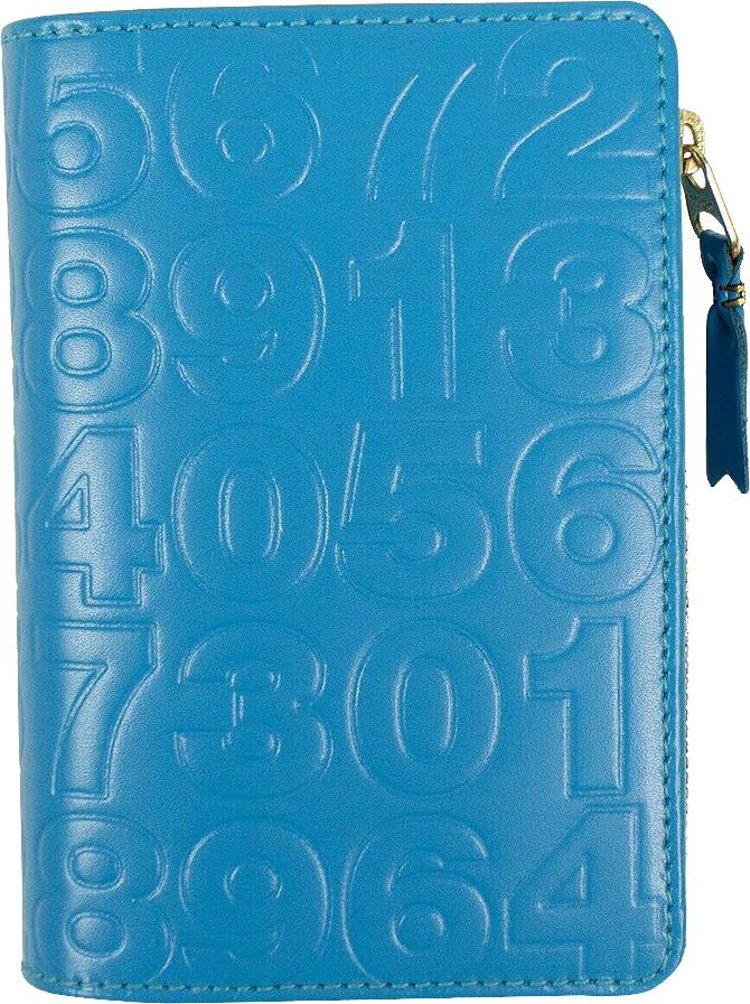 Comme des Garcons Wallet Number Embossed Organizer Wallet Blue