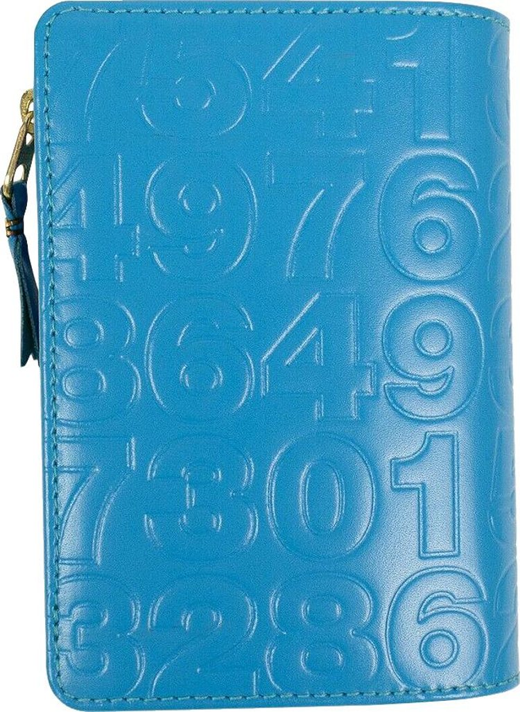 Comme des Garcons Wallet Number Embossed Organizer Wallet Blue