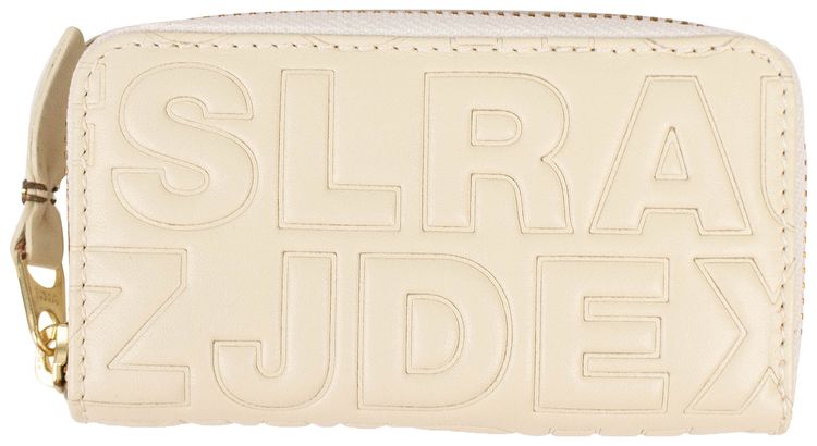 Comme des Garcons Wallet Embossed Numbers Mini Wallet White