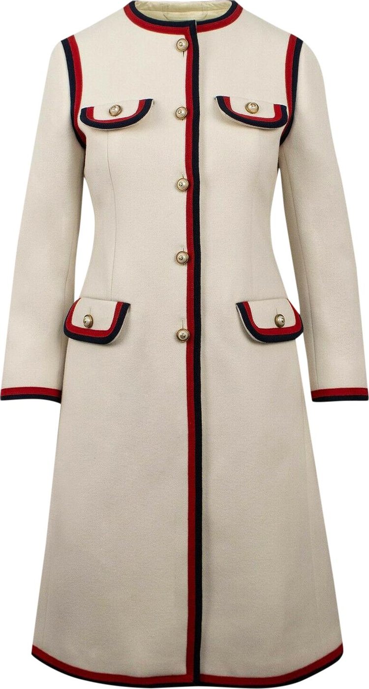 Technical Trench Coat in White - Gucci