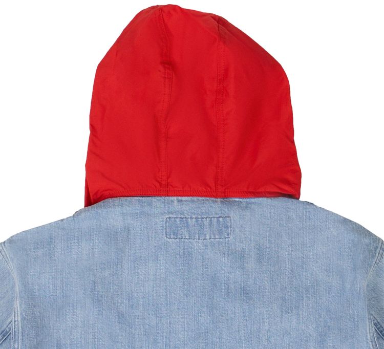 Heron Preston Logo Hooded Jacket Light Blue