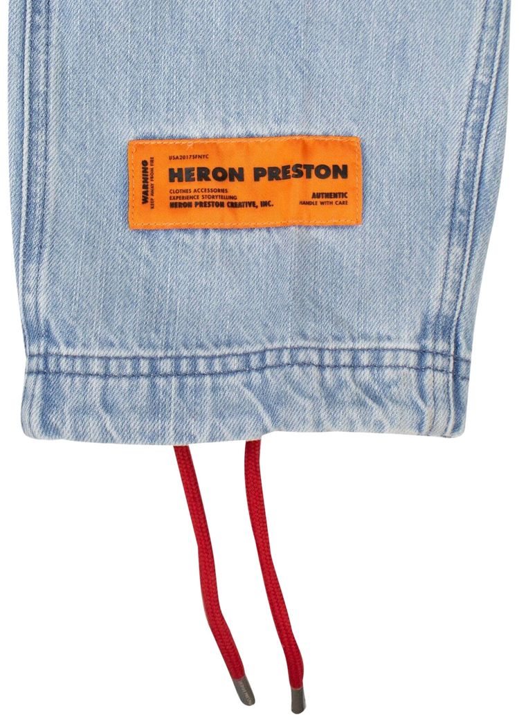 Heron Preston Logo Hooded Jacket Light Blue