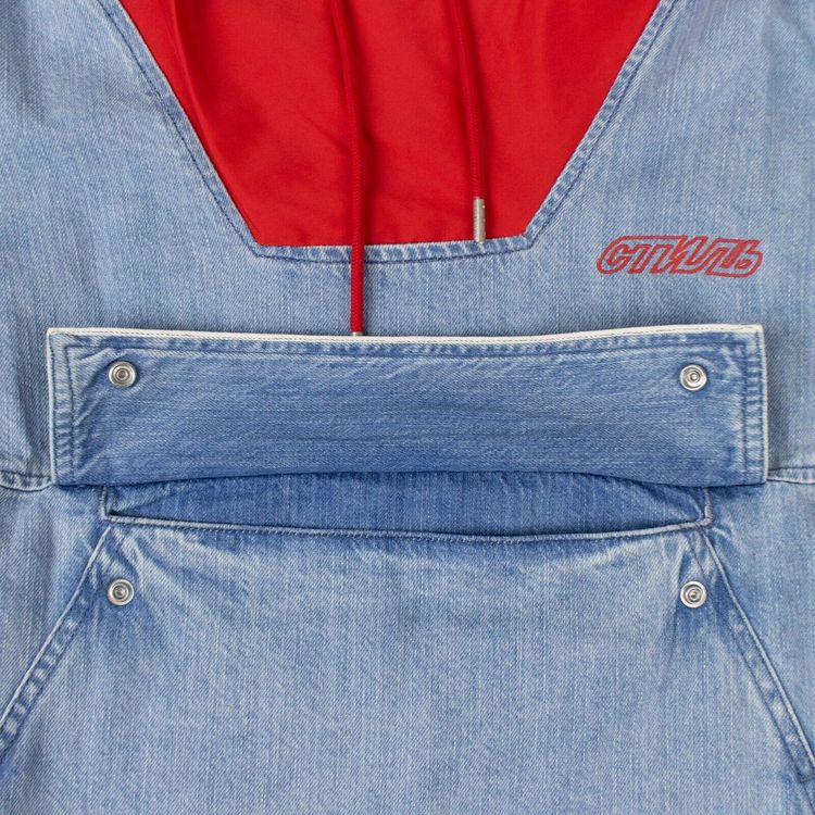 Heron Preston Logo Hooded Jacket Light Blue