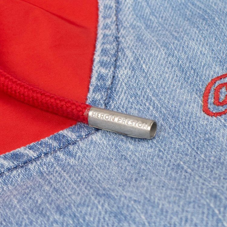 Heron Preston Logo Hooded Jacket Light Blue