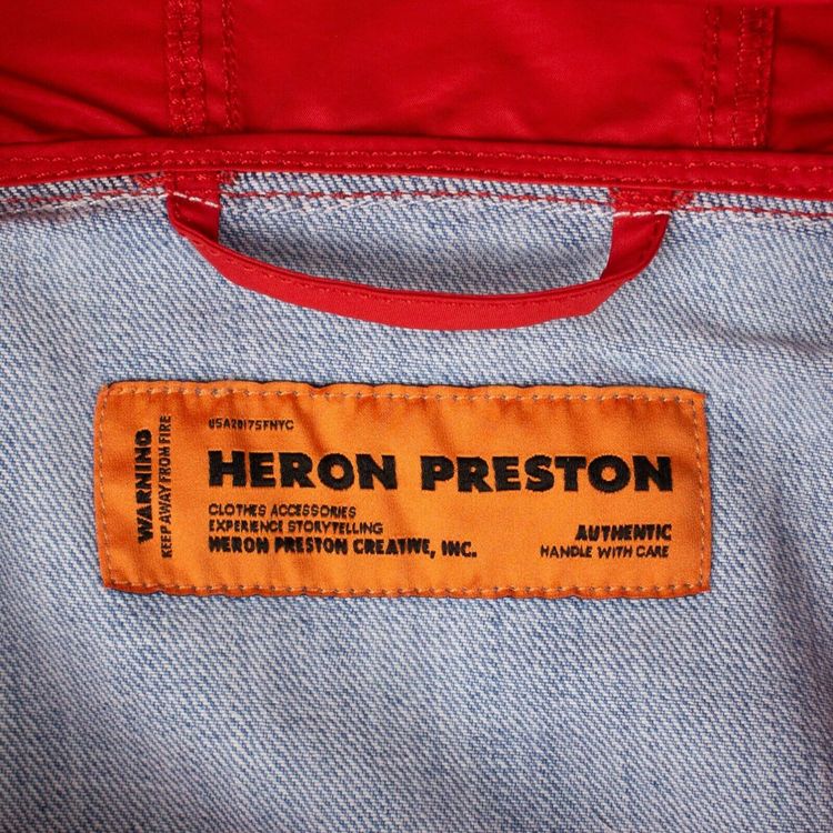 Heron Preston Logo Hooded Jacket Light Blue
