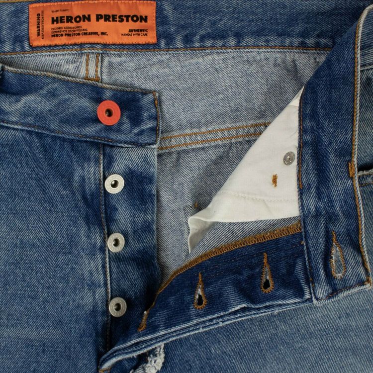 Heron Preston Five Pocket Design Jean Pants Blue Denim