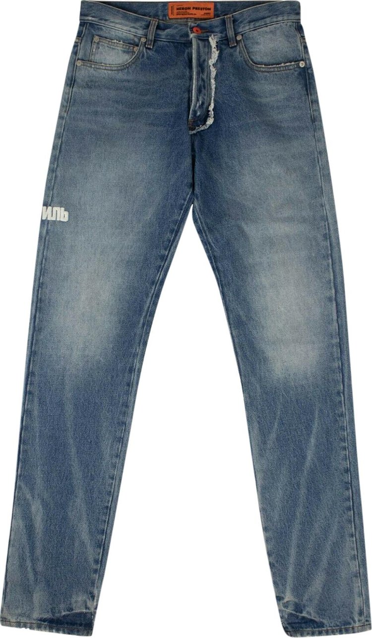Heron Preston Five Pocket Design Jean Pants 'Blue Denim'