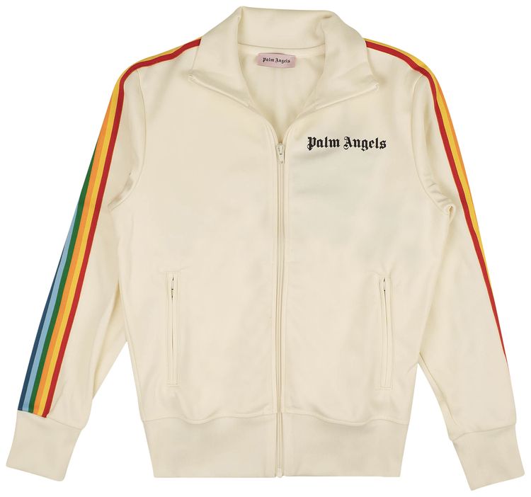 Palm Angels Zip Up Track Jacket White