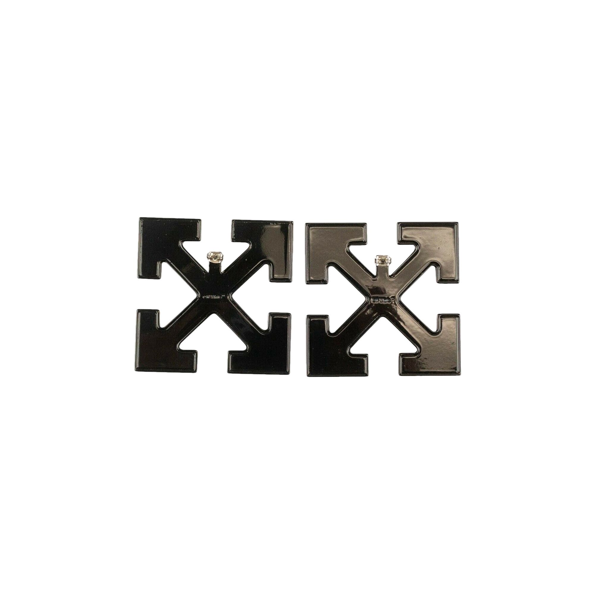 Buy Off-White Jumbo Arrow Logo Earrings 'Black