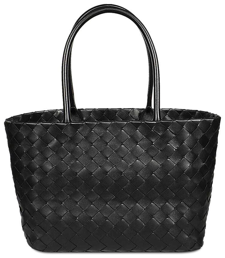 Bottega Veneta Small Intercciato Leather Tote Black